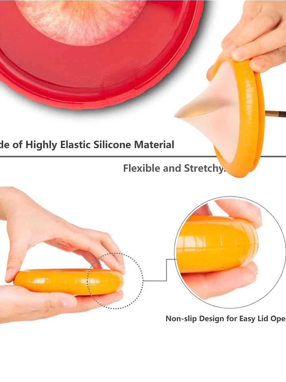Silicone food huggers NWT